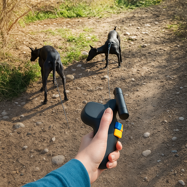 Dual Dog Leash with Flashlight